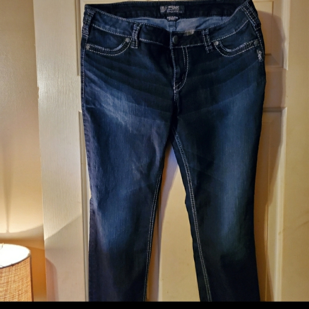 Silver Skinny Jeans